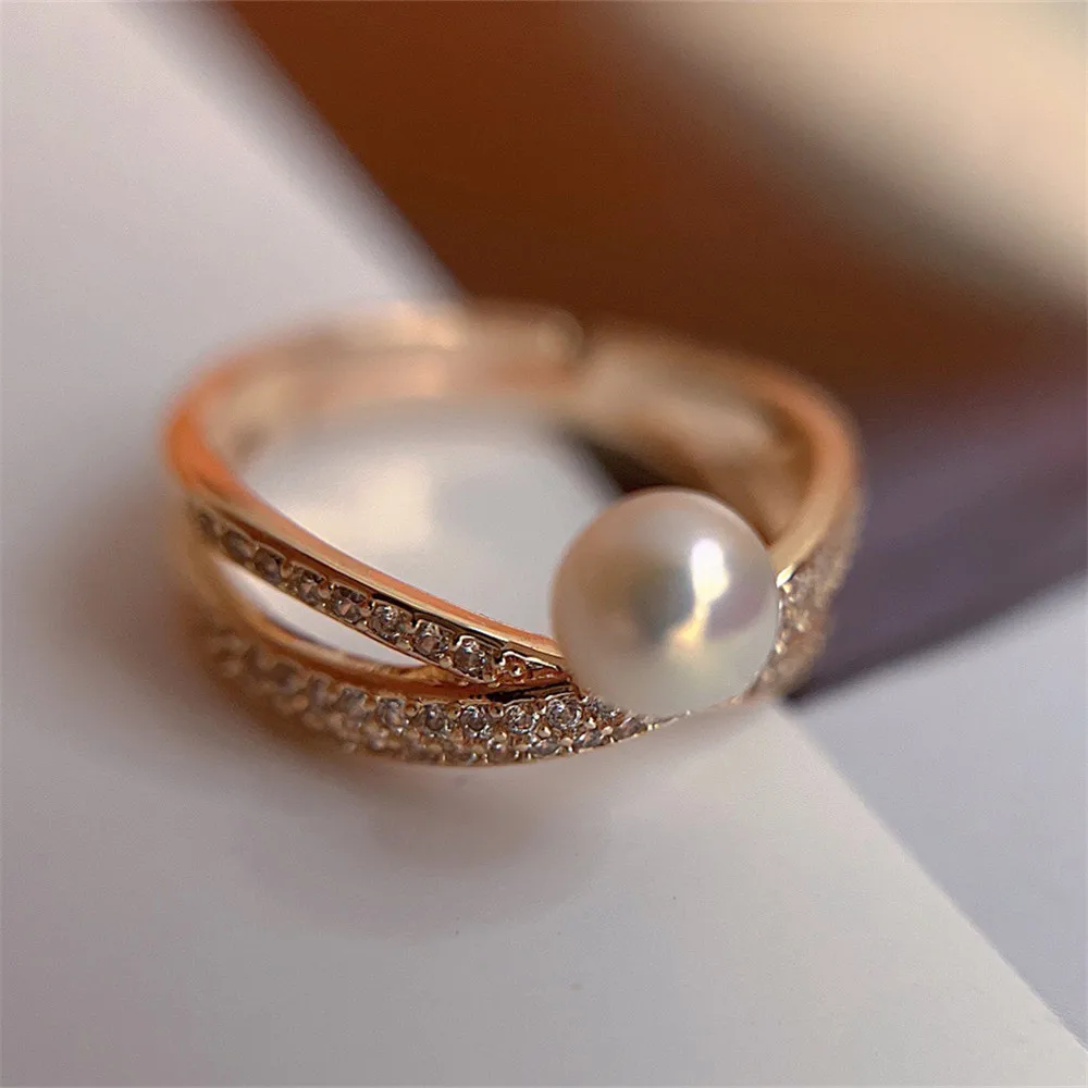 X-ring ring, double ring design Zirconia micro-setting, gold injected high quality 5-6MM natural strong freshwater pearls
X-ring ring, double ring design Zirconia micro-setting, gold injected high quality 5-6MM natural strong freshwater pearls