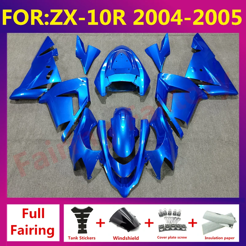 For Kawasaki Ninja ZX10R ZX 10R ZX-10R 2004 2005 Motorcycle Fairing Kit ABS Injection mold kits Accessories zxmt fairing blue
For Kawasaki Ninja ZX10R ZX 10R ZX-10R 2004 2005 Motorcycle Fairing Kit ABS Injection mold kits Accessories zxmt fairing blue
