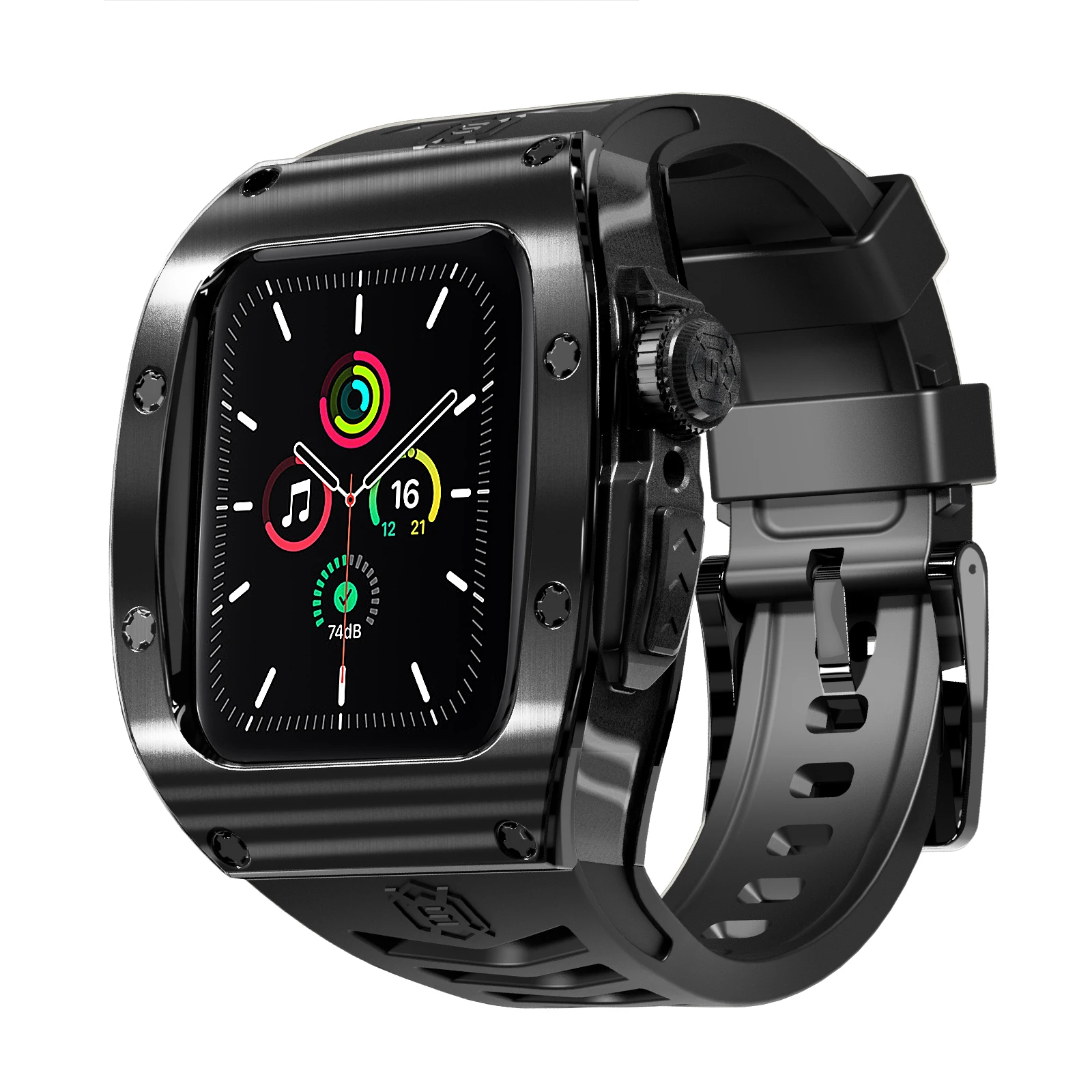 Металлический модифицированный ремешок Shellbox Luxury из нержавеющей стали для Apple Watch серии 9/8/7/6/5/4/3/SE 44 мм/45 мм, резиновый силиконовый ремешок для часов
Металлический модифицированный ремешок Shellbox Luxury из нержавеющей стали для Apple Watch серии 9/8/7/6/5/4/3/SE 44 мм/45 мм, резиновый силиконовый ремешок для часов