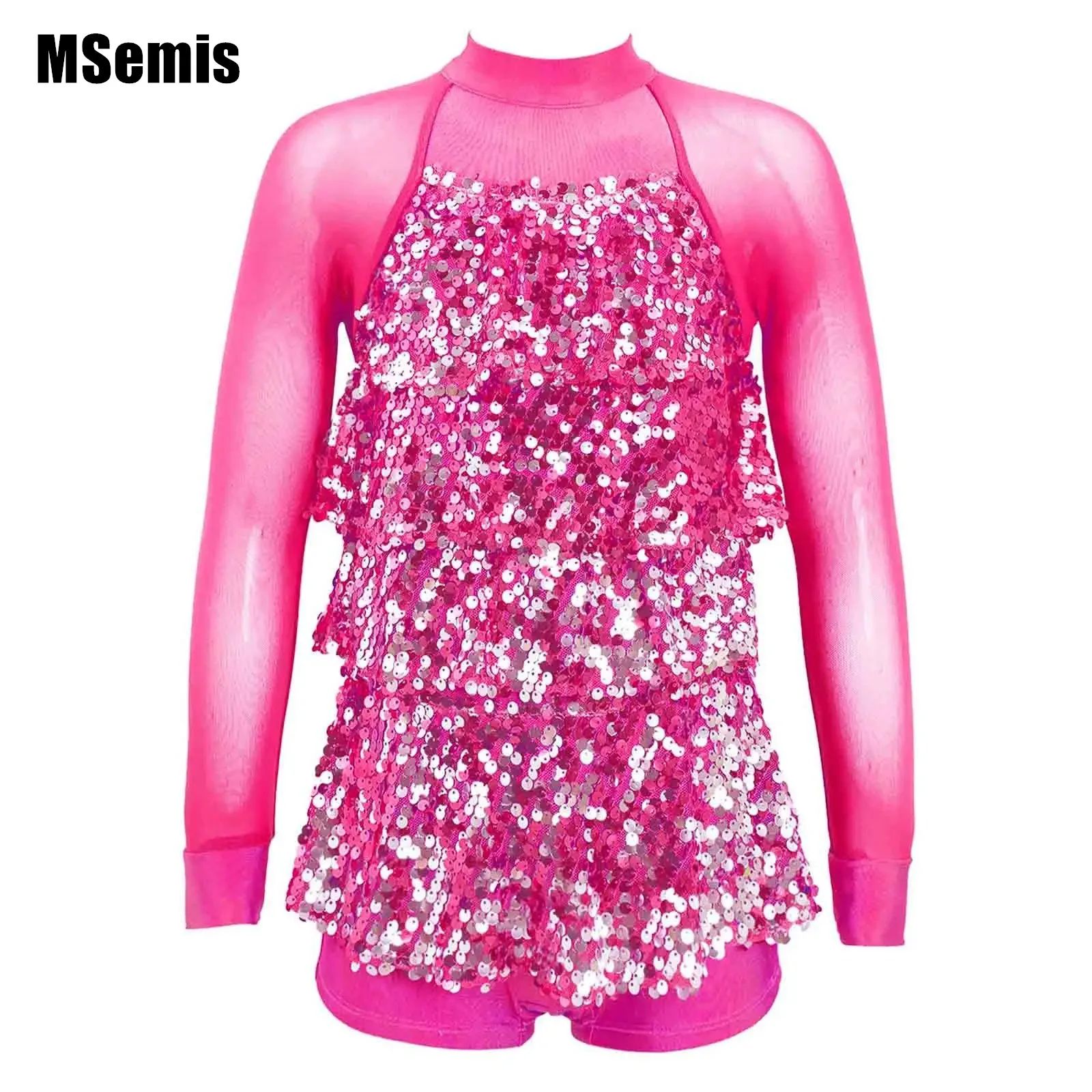 Kids Girls Sequins Dance Dress Sparkling Backless Mesh Long Sleeve Round Neckline Patchwork Style Stylish Clothing
Kids Girls Sequins Dance Dress Sparkling Backless Mesh Long Sleeve Round Neckline Patchwork Style Stylish Clothing