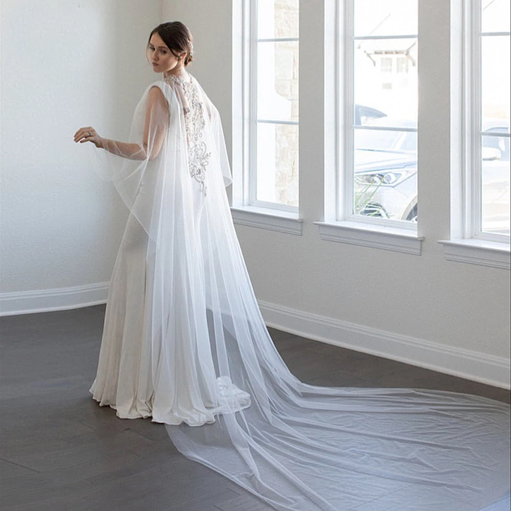 Transparen Soft Tulle Rhinestones Beaded Wedding Cape Jacket Mesh Luxe Long Train Modern Poncho Bridal Shoulder Cover
Transparen Soft Tulle Rhinestones Beaded Wedding Cape Jacket Mesh Luxe Long Train Modern Poncho Bridal Shoulder Cover