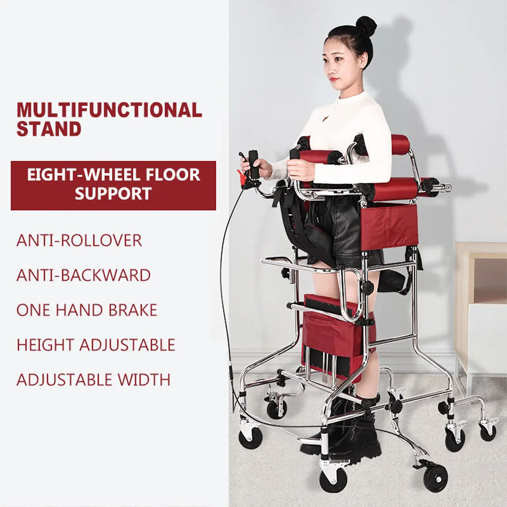 

Adult Standing Rehabilitative Walk Support Aluminum Alloy Folding Walking Aid The Disable Hemiplegia Training Walker