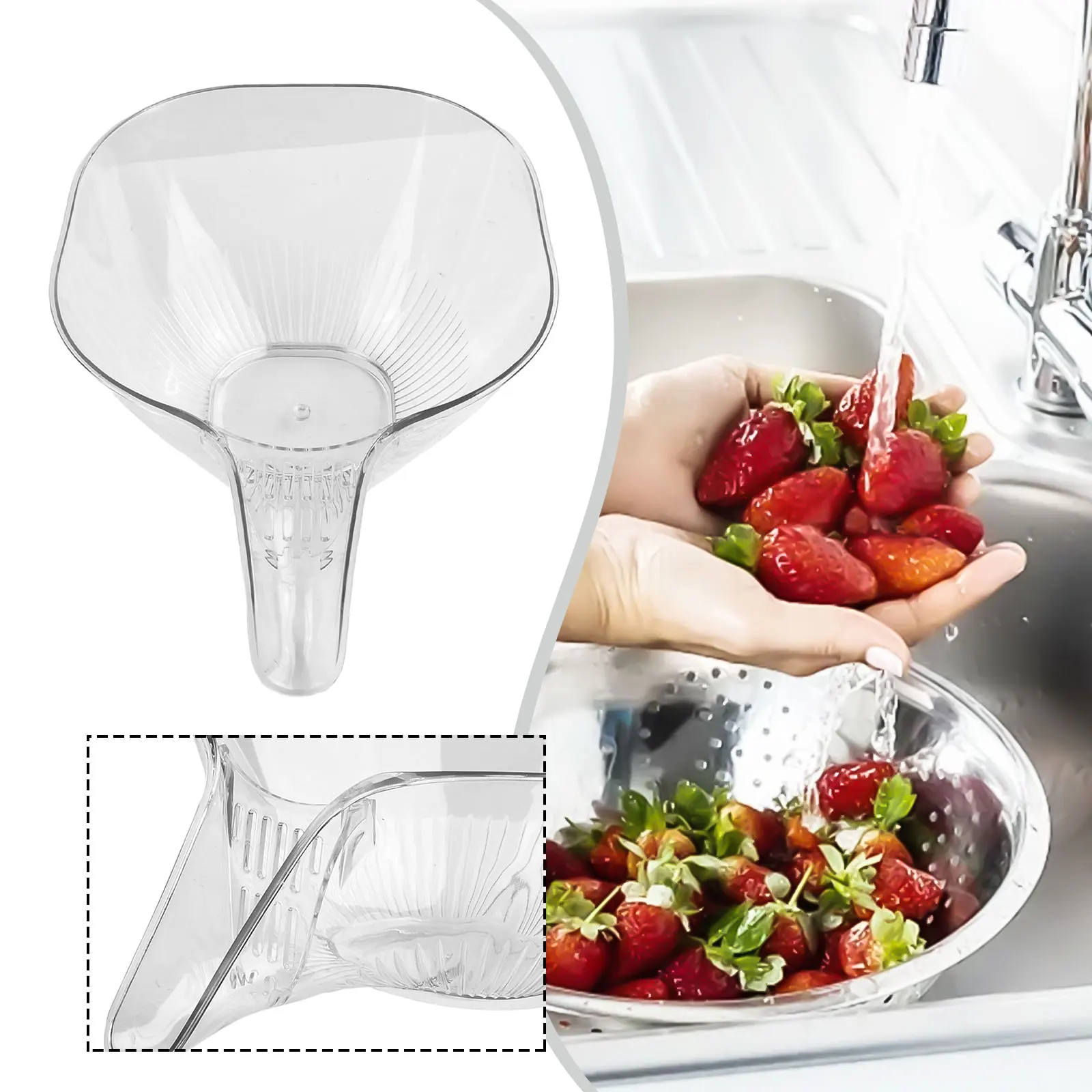 

Strainer Basket Drain Basket Home Removable Filter Easy To Clean Easy To Use Flat Long Nozzle Drain Basket