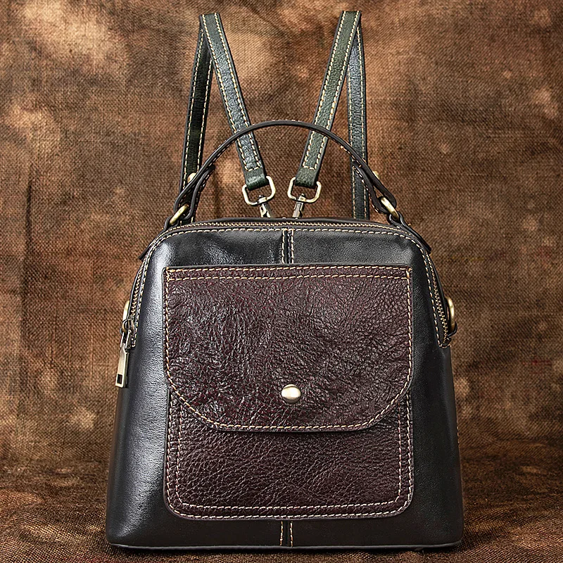 Patchwork Women Genuine Leather Backpack Multifunctional Ladies Tote or Shoulder Bag Anti-theft Real Cow Leather Bagpack
Patchwork Women Genuine Leather Backpack Multifunctional Ladies Tote or Shoulder Bag Anti-theft Real Cow Leather Bagpack