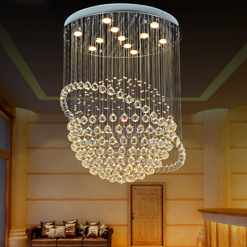 Modern Project LED Brass Lamp Luxury Stair Crystal Chandelier Pendant Lights Chandeliers Lighting Ceiling for House Hotel Villa
Modern Project LED Brass Lamp Luxury Stair Crystal Chandelier Pendant Lights Chandeliers Lighting Ceiling for House Hotel Villa