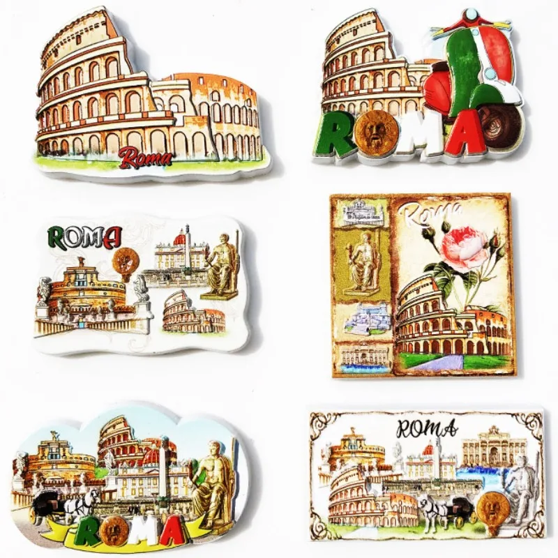 

Italy Rome Colosseum Travelling Souvenirs Fridge Magnets Message Board Magnetic Stickers Christmas Gifts Home Decoration