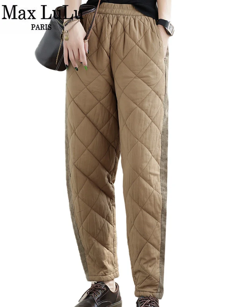 Korean Winter Womens Fashion Loose Warm Corduroy Padded Harem Pants Ladies Vintage Luxury Leisure Thicken Trousers
Korean Winter Womens Fashion Loose Warm Corduroy Padded Harem Pants Ladies Vintage Luxury Leisure Thicken Trousers