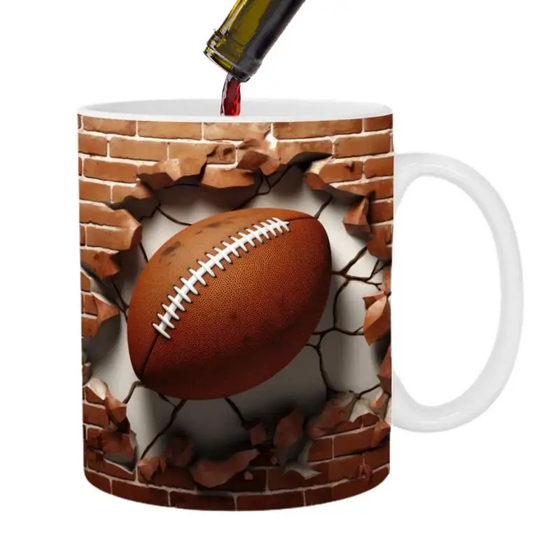 

Sports Ceramic Mugs 350ml Delicate Ceramic Coffee Mugs With Eye-Catching Pattern Creative Gifts For Coffee Table Computer Desk