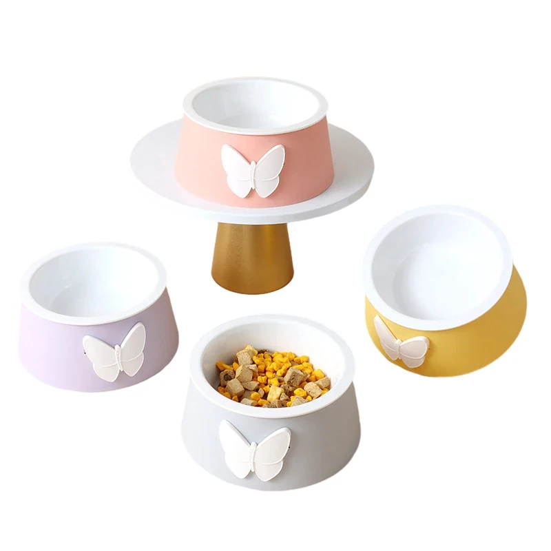 Pet Bowl White Porcelain PP Material Butterfly Cartoon Pattern Bowl Neck Guard Single Water Feeding Bowl Pet Products
Pet Bowl White Porcelain PP Material Butterfly Cartoon Pattern Bowl Neck Guard Single Water Feeding Bowl Pet Products