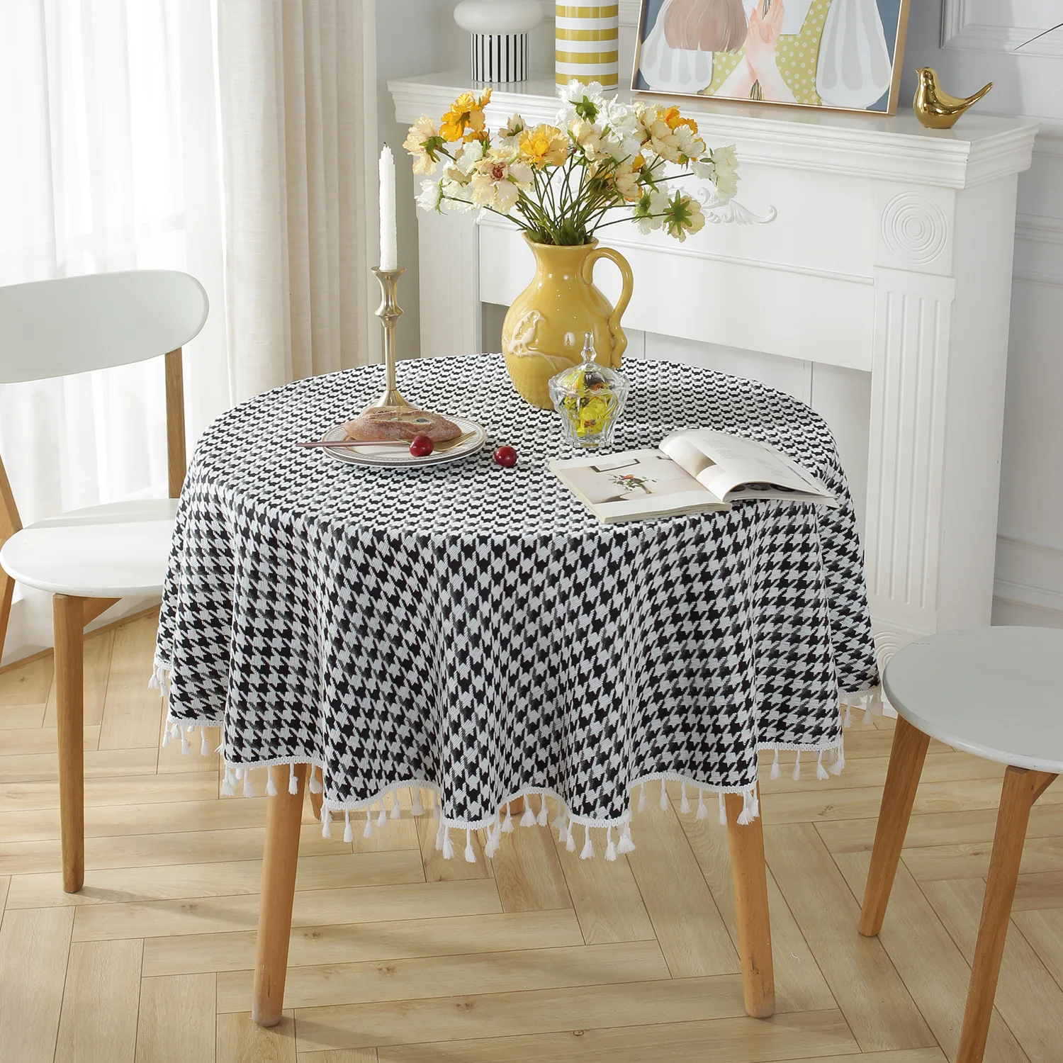 Cotton Linen Zebra Stripe Round Tablecloth White Tassel Table Cover Round Table Table Cloth Home Dinning Table Decoration
Cotton Linen Zebra Stripe Round Tablecloth White Tassel Table Cover Round Table Table Cloth Home Dinning Table Decoration