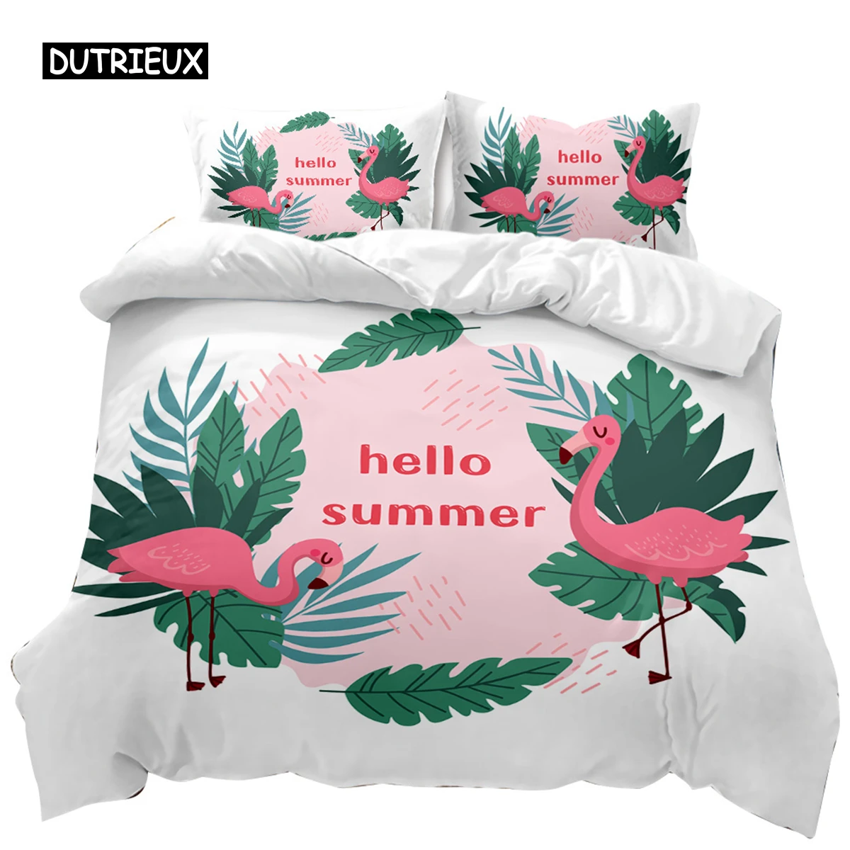 Flamingo Duvet Cover Couple Flamingo Palm Leaf Twin Bedding Set Tropical Botanical Leaves Summer King Size Polyester Quilt Cover
Flamingo Duvet Cover Couple Flamingo Palm Leaf Twin Bedding Set Tropical Botanical Leaves Summer King Size Polyester Quilt Cover