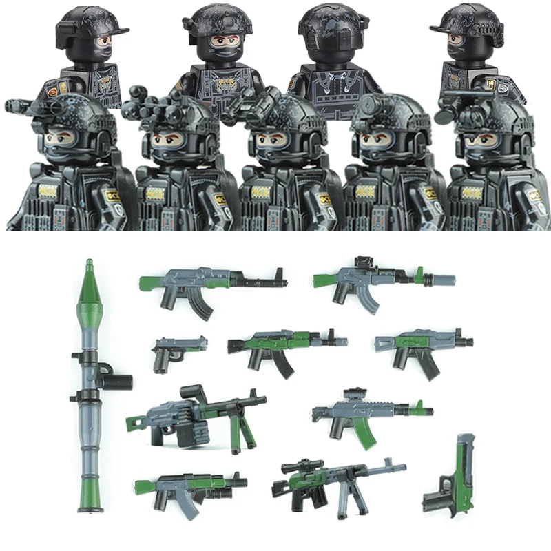 Modern Russia Alpha Special Police Figures Building Blocks City SWAT Army Soldier Commando Military Weapons Bricks Children Toy
Modern Russia Alpha Special Police Figures Building Blocks City SWAT Army Soldier Commando Military Weapons Bricks Children Toy