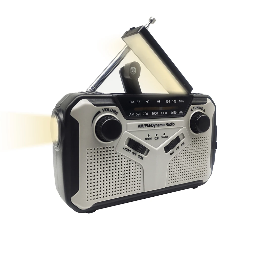 Multifunctional Solar Hand Crank Radio FM AM WB NOAA Weather Radio 2500mAh USB Charging Urgent LED Flashlight Power Bank
Multifunctional Solar Hand Crank Radio FM AM WB NOAA Weather Radio 2500mAh USB Charging Urgent LED Flashlight Power Bank