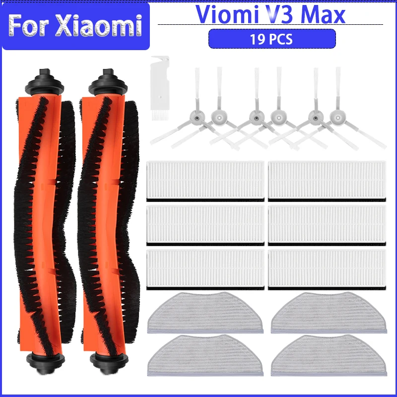 Main Side Brush Hepa Filter Mop Rag Replacement For Xiaomi Viomi V3 Max Robot Vacuum Cleaner Spare Parts Accessories V-RVCLM27B
Main Side Brush Hepa Filter Mop Rag Replacement For Xiaomi Viomi V3 Max Robot Vacuum Cleaner Spare Parts Accessories V-RVCLM27B