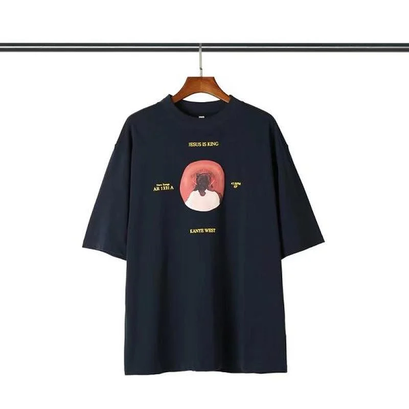 

22SS High Quality 1:1 Printing 100% Cotton EU Size JesuS Is King T Shirt Men Women Fashion Summer Skateboard Kanye West