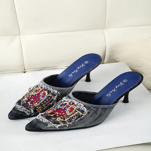 Denim Wash Water Hot Drill Retro Sandals Toward The Flow Shoes Model Catwalk Shoes Single Outer Wear Semi-Trail Lazy Shoes Women
Denim Wash Water Hot Drill Retro Sandals Toward The Flow Shoes Model Catwalk Shoes Single Outer Wear Semi-Trail Lazy Shoes Women