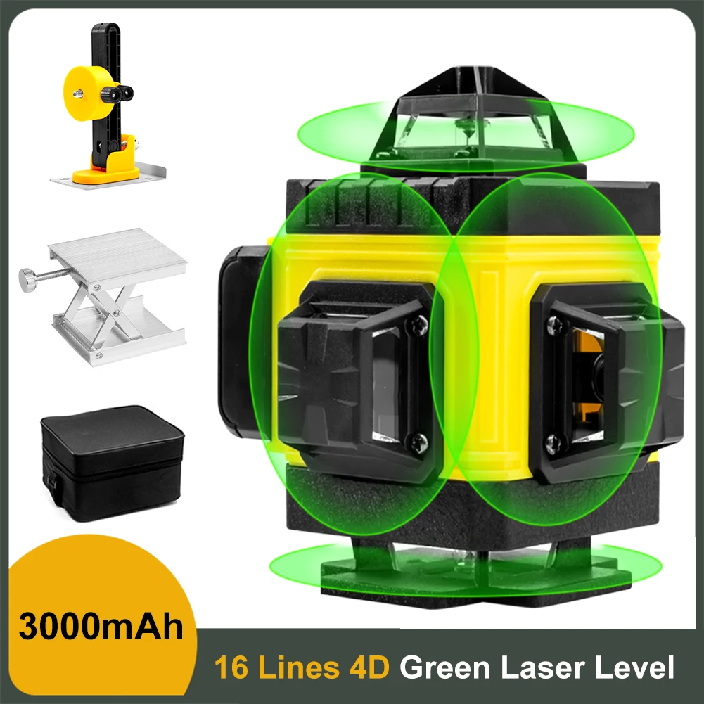 4D 16 Lines Laser Level Green Line SelfLeveling 360 Horizontal And Vertical Super Powerful Laser Level Remote Control Laserlevel
4D 16 Lines Laser Level Green Line SelfLeveling 360 Horizontal And Vertical Super Powerful Laser Level Remote Control Laserlevel
