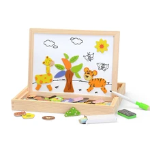 105PCS Wooden Magnetic Puzzle Figure/Animals/ Vehicle /Circus Drawing Board with Chalks 5 Styles Box Educational Toy Gift
105PCS Wooden Magnetic Puzzle Figure/Animals/ Vehicle /Circus Drawing Board with Chalks 5 Styles Box Educational Toy Gift