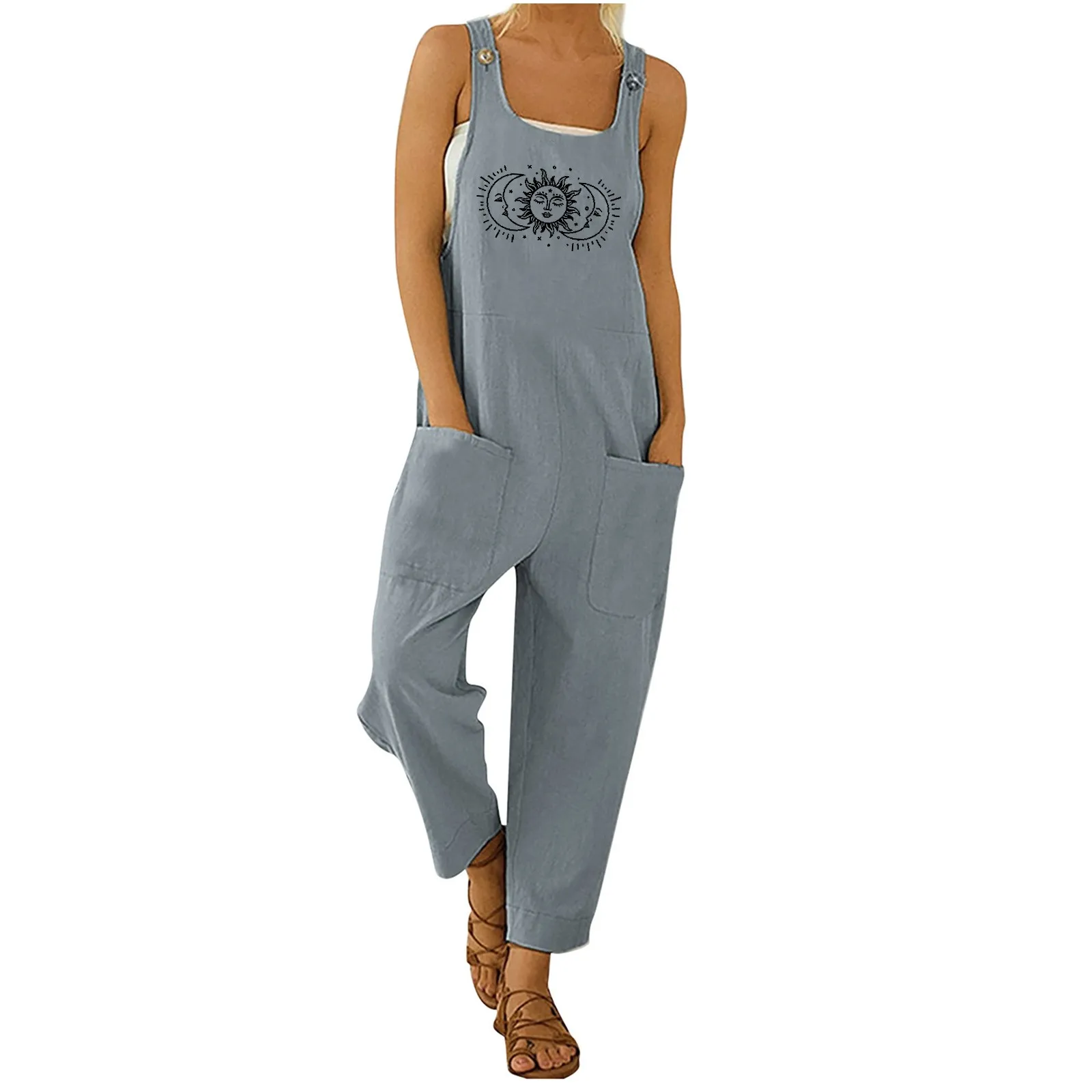 Women Casual Loose Jumpsuit Print Fashion Beach Style Sleeveless Slim Suspenders Jumpsuit Women Women'S Summer Jumpsuit Summer
Women Casual Loose Jumpsuit Print Fashion Beach Style Sleeveless Slim Suspenders Jumpsuit Women Women'S Summer Jumpsuit Summer