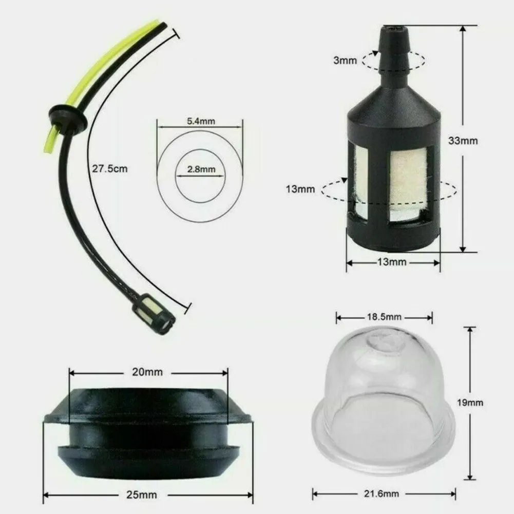 1set Fuel Hose Pipe Filter Primer Fuel Tank Grommet Sea Kit Brush Cutter Chainsaw Petrol Lawn Mower Spare Part Garden Power Tool
1set Fuel Hose Pipe Filter Primer Fuel Tank Grommet Sea Kit Brush Cutter Chainsaw Petrol Lawn Mower Spare Part Garden Power Tool