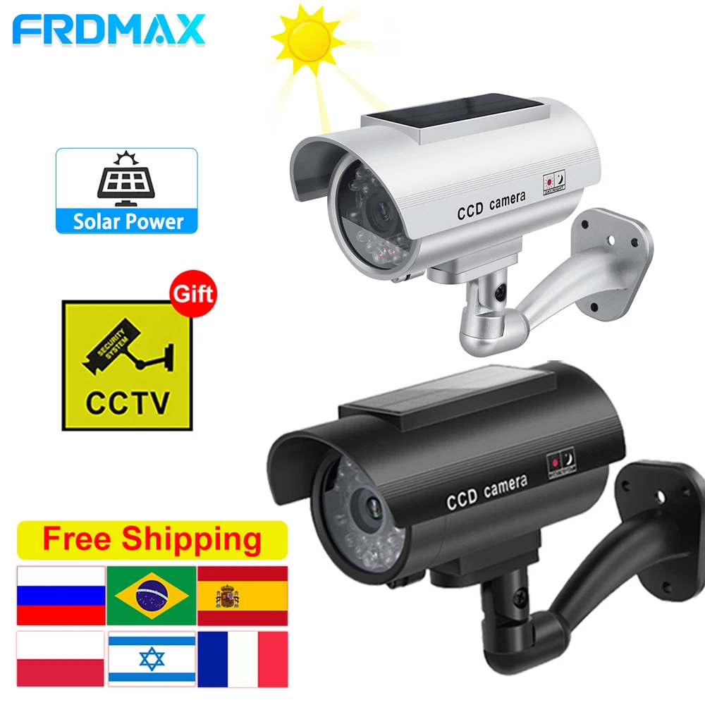 Solar Dummy Camera Outdoor Simulation CCTV Surveillance Security Protection Fake Bullet Cam With Flashing LED Light Waterproof
Solar Dummy Camera Outdoor Simulation CCTV Surveillance Security Protection Fake Bullet Cam With Flashing LED Light Waterproof