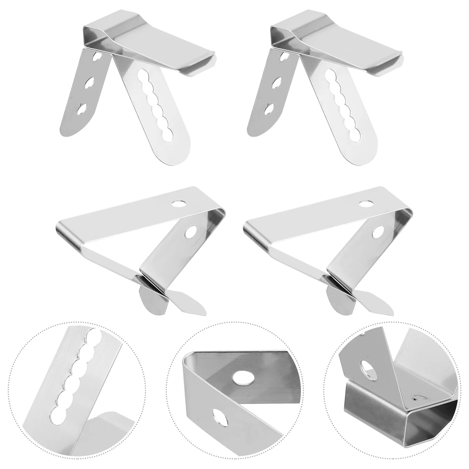 

4 Pcs Thermometer Fixing Clip Parrillas Para Asar Carne Stainless Steel Clamp Securing