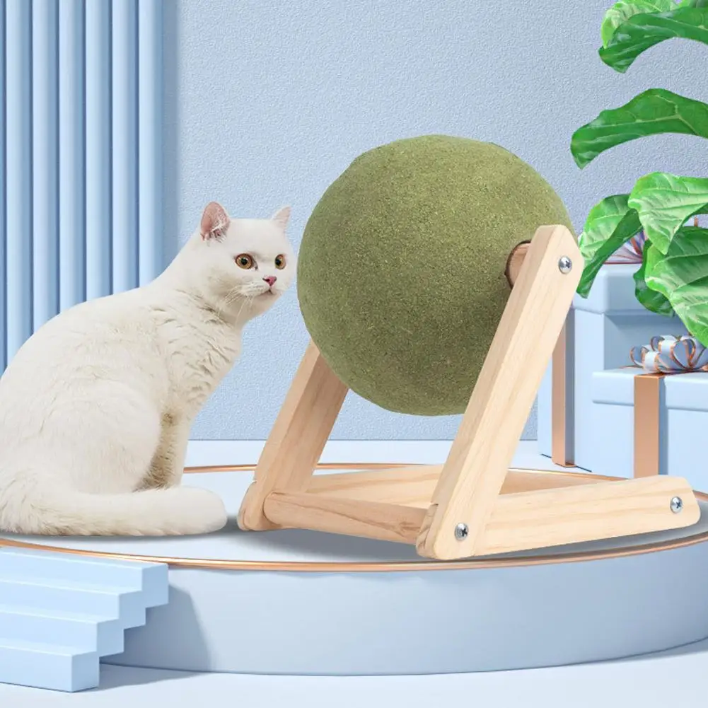 

Cat Mint Ball For Cats Kitten Rotatable Catnip Roller Ball Floor Mounted Cat Scratching Board Catnip Ball Toy Pet Supplies