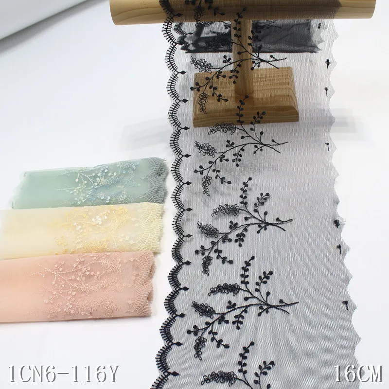 62Yards Black Tulle Lace Embroidery Lace Polyester Nylon Lace Trim for Women Dress Curtain Accessories
62Yards Black Tulle Lace Embroidery Lace Polyester Nylon Lace Trim for Women Dress Curtain Accessories