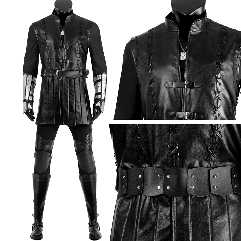Season 3 Cosplay Geralt Costume Halloween Carnival Fancy Armor Outfit For Adult Men New Black Suit
Season 3 Cosplay Geralt Costume Halloween Carnival Fancy Armor Outfit For Adult Men New Black Suit