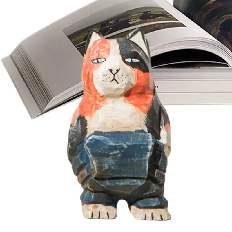 1PC Wood Cat Figurine Desktop Table Ornament Carving Model Home Office Decoration Animal Sculpture Christmas Craft Gift
1PC Wood Cat Figurine Desktop Table Ornament Carving Model Home Office Decoration Animal Sculpture Christmas Craft Gift
