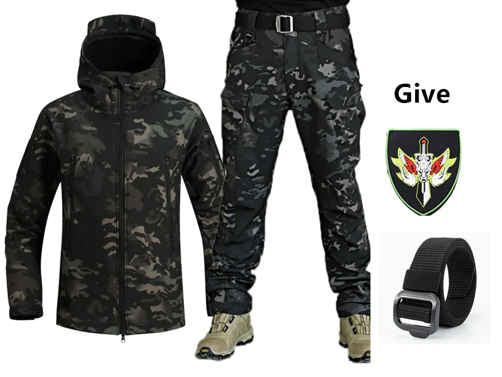 Gift Belt and Armband Winter Shark Skin Soft Shell Plush Thickened Fishing Skiing Tactics Special Training Waterproof Jacket
Gift Belt and Armband Winter Shark Skin Soft Shell Plush Thickened Fishing Skiing Tactics Special Training Waterproof Jacket