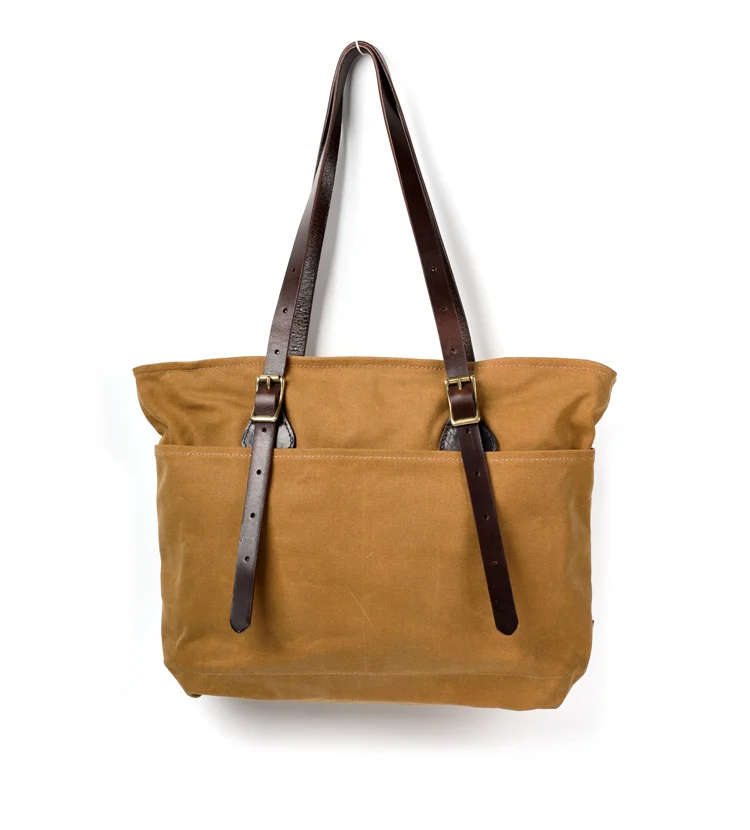 Tailor Brando American Retro Waterproof Waxed Canvas & Waxed Cowhide Tote Bag Size 45*33*12cm Multifunctional Casual Handbag
Tailor Brando American Retro Waterproof Waxed Canvas & Waxed Cowhide Tote Bag Size 45*33*12cm Multifunctional Casual Handbag
