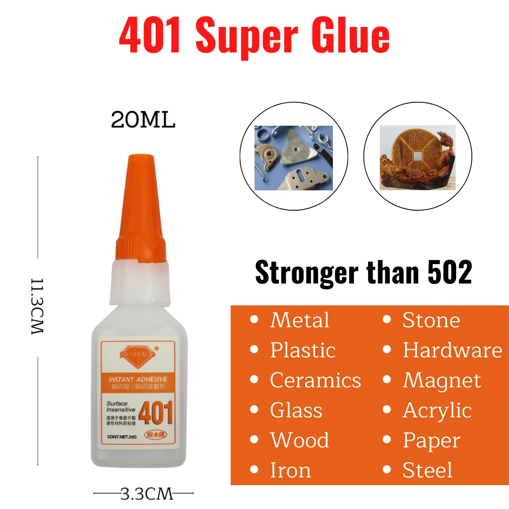 Jiaoshuilao 401 20ML Plastic Cermet Shoes Repair Quick-Drying Nail Wood Paper Super Glue
Jiaoshuilao 401 20ML Plastic Cermet Shoes Repair Quick-Drying Nail Wood Paper Super Glue