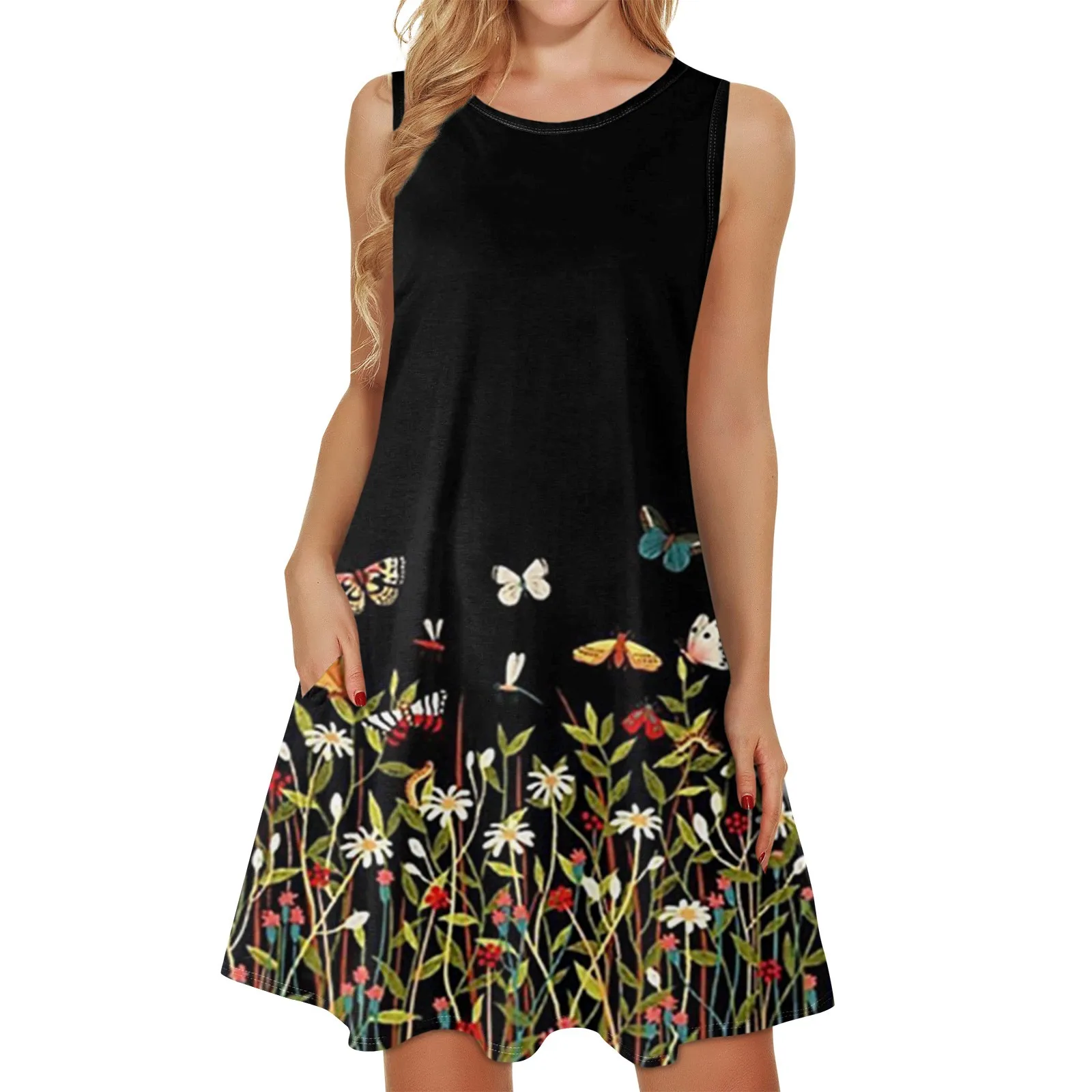Summer Dresses For Womens 2023 Ladies Casual Print Round Neck Sleeveless Beach Swing Dress Beach Sexy Mini Dress платье женское
Summer Dresses For Womens 2023 Ladies Casual Print Round Neck Sleeveless Beach Swing Dress Beach Sexy Mini Dress платье женское