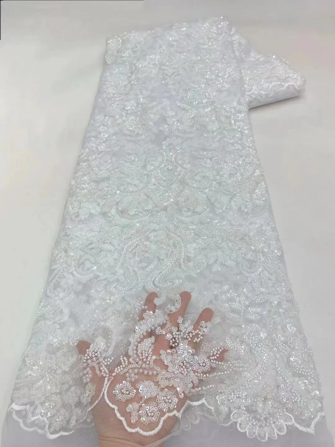 Luxury Sequin African Lace Fabric 2024 High Quality Red Beads Lace Nigerian Wedding Bridal Embroidery French Tulle Lace Fabric
Luxury Sequin African Lace Fabric 2024 High Quality Red Beads Lace Nigerian Wedding Bridal Embroidery French Tulle Lace Fabric