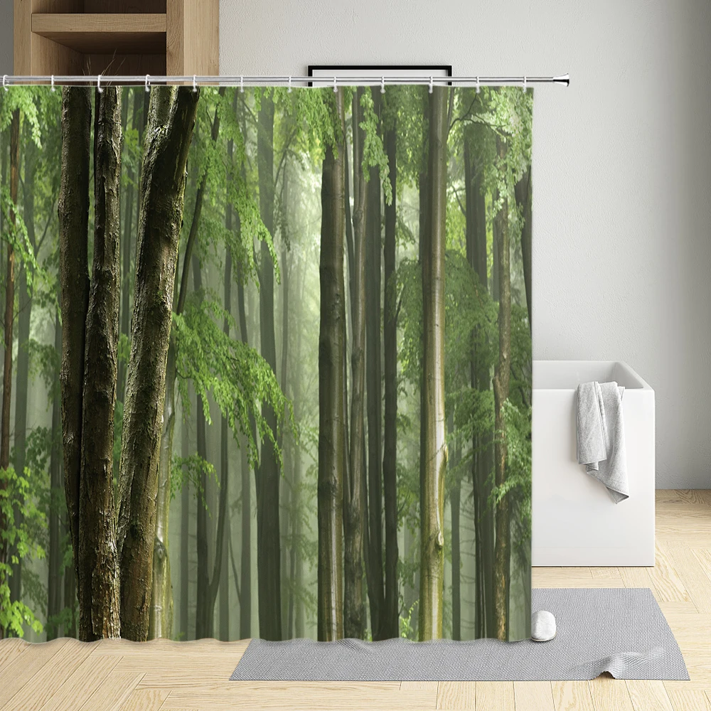 Dreamy Aesthetic Green Forest Scenery Bathroom Curtains Shower Curtain Natural Landscape Home Decor Fabric Curtains For Kitchen
Dreamy Aesthetic Green Forest Scenery Bathroom Curtains Shower Curtain Natural Landscape Home Decor Fabric Curtains For Kitchen