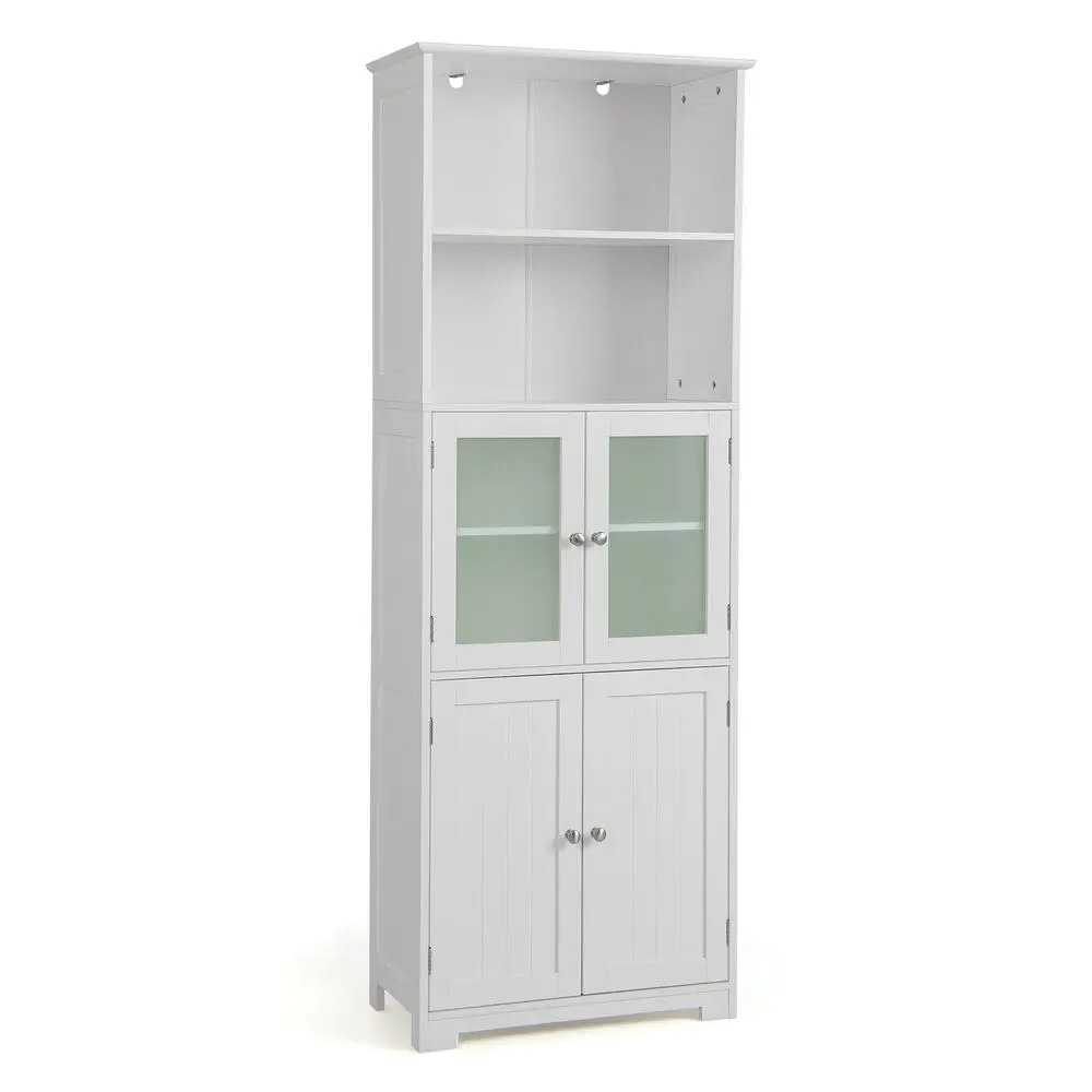 Costway Bathroom Tall Storage Cabinet Linen Tower w/ Glass Door & Adjustable Shelf White
Costway Bathroom Tall Storage Cabinet Linen Tower w/ Glass Door & Adjustable Shelf White