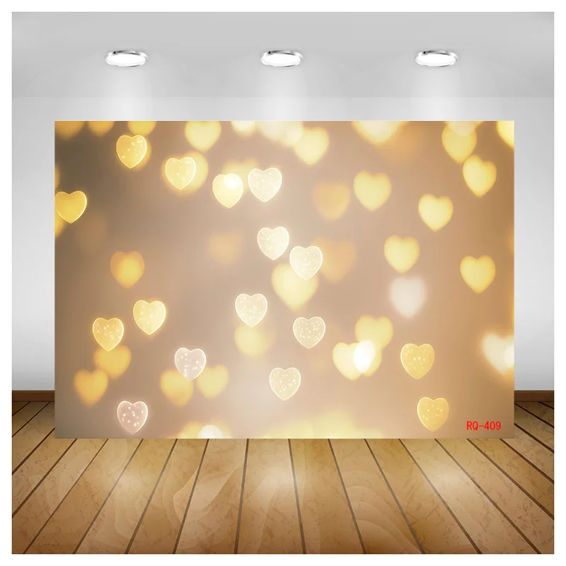 

ZHISUXI Bokeh Abstract Dream Photography Backdrops Red Heart Valentine's Day Romantic Love Photo Studio Background RQ-10