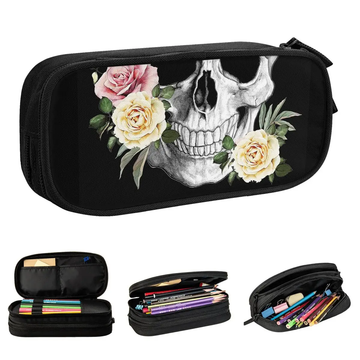 Sugar Skull Skeleton Roses Pencil Cases New Mexican The Day Of Dead Pen Holder Pencil Bags Big Capacity School Pencilcases
Sugar Skull Skeleton Roses Pencil Cases New Mexican The Day Of Dead Pen Holder Pencil Bags Big Capacity School Pencilcases