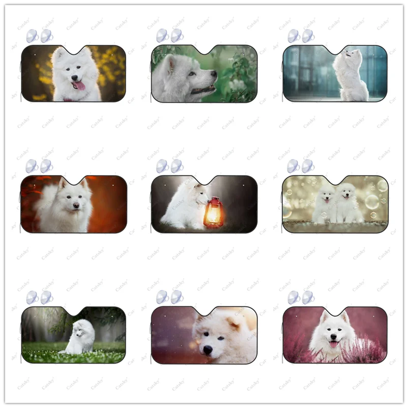 Samoyed Animal Dog Car Windshield Cover Sun Shade Universal Folding Block UV Rays Sun Visor Protector for Auto Sedan Truck SUV
Samoyed Animal Dog Car Windshield Cover Sun Shade Universal Folding Block UV Rays Sun Visor Protector for Auto Sedan Truck SUV