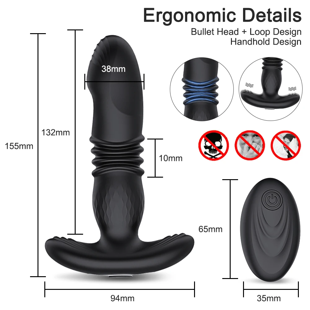 Thrusting Vibrating Butt Plug Anal Vibrator Wireless Remote Sex Toys for Women Ass Anal Dildo Prostate Massager Men Buttplug Thrusting Vibrating Butt Plug Anal Vibrator Wireless Remote Sex Toys for Women Ass Anal Dildo Prostate Massager Men Buttplug