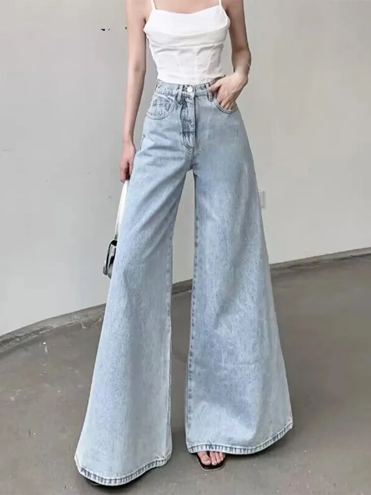 High Waist Flare Jeans for Women Fall Winter Vintage Fashion Baggy Pants High Street Wide Leg Denim Trousers Ladies Casual Jeans
High Waist Flare Jeans for Women Fall Winter Vintage Fashion Baggy Pants High Street Wide Leg Denim Trousers Ladies Casual Jeans