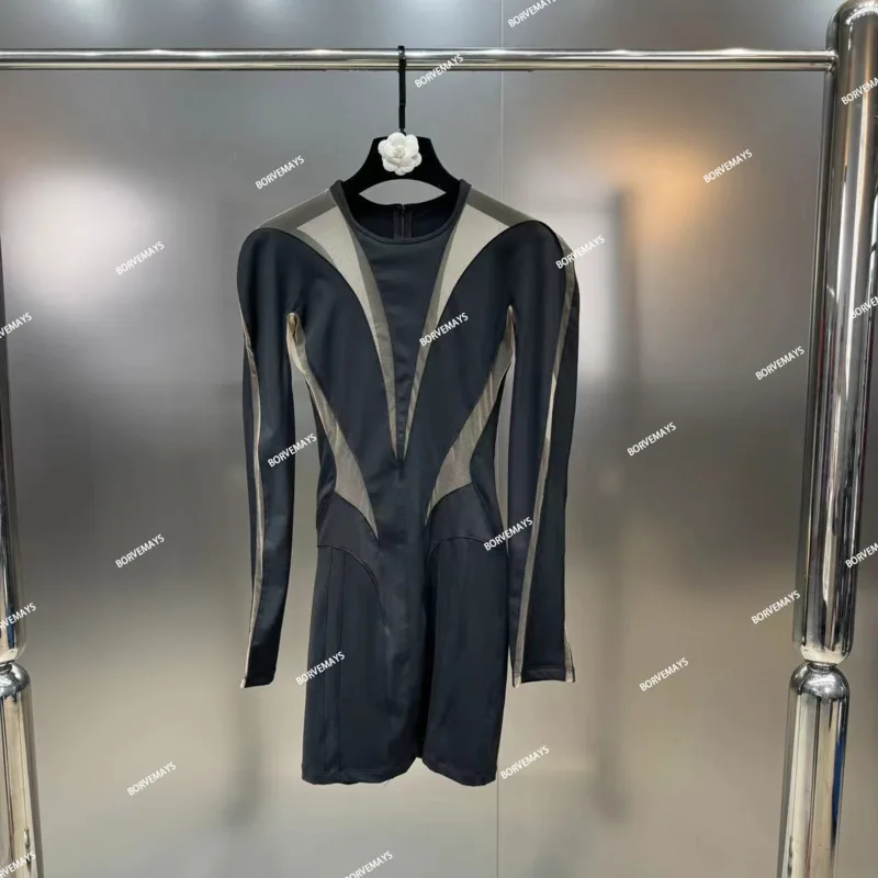 BORVEMAYS, Новинка лета 2024, пикантное облегающее Сетчатое платье до колена с круглым вырезом и длинным рукавом, в стиле пэчворк, модель WZ8410
BORVEMAYS, Новинка лета 2024, пикантное облегающее Сетчатое платье до колена с круглым вырезом и длинным рукавом, в стиле пэчворк, модель WZ8410