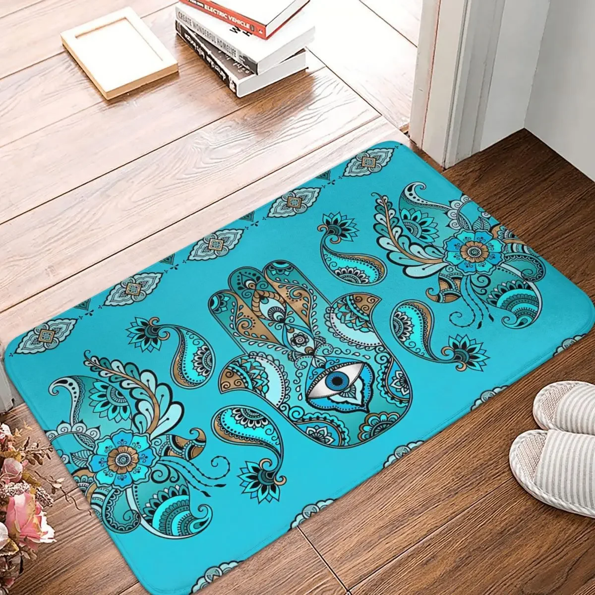 Hamesh Hamsa Hand Peace Non-Slip Carpet Fatima Ornament Doormat Living Room Kitchen Mat Entrance Door Decor Rug
Hamesh Hamsa Hand Peace Non-Slip Carpet Fatima Ornament Doormat Living Room Kitchen Mat Entrance Door Decor Rug