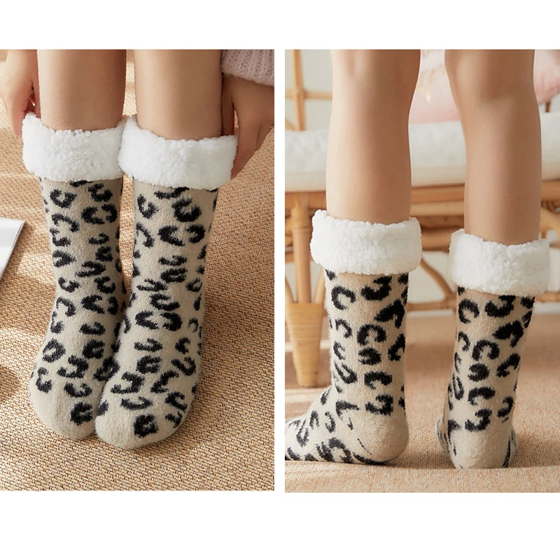 Leopard Fluffy Slipper Socks Thermal Winter Soft Female Furry Home Indoor Women Fuzzy Sock Plush Bedroom Sleeping Floor Shoes
Leopard Fluffy Slipper Socks Thermal Winter Soft Female Furry Home Indoor Women Fuzzy Sock Plush Bedroom Sleeping Floor Shoes