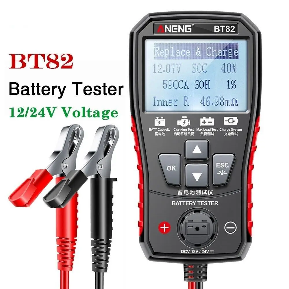 BT82 Car Battery Tester Circut Tester Universal Auto Battery Analyzer Battery Tool 12-24V Digital Automotive Diagnostic
BT82 Car Battery Tester Circut Tester Universal Auto Battery Analyzer Battery Tool 12-24V Digital Automotive Diagnostic