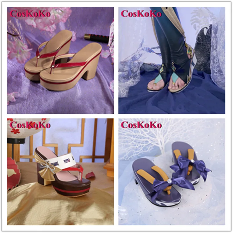 

CosKoKo Raiden Shogun/Shenhe/Yae Miko/Sangonomiya Kokomi/Kamisato Ayaka/Kuki Shinobu Shoes Cosplay Game Genshin Impact Shoes New