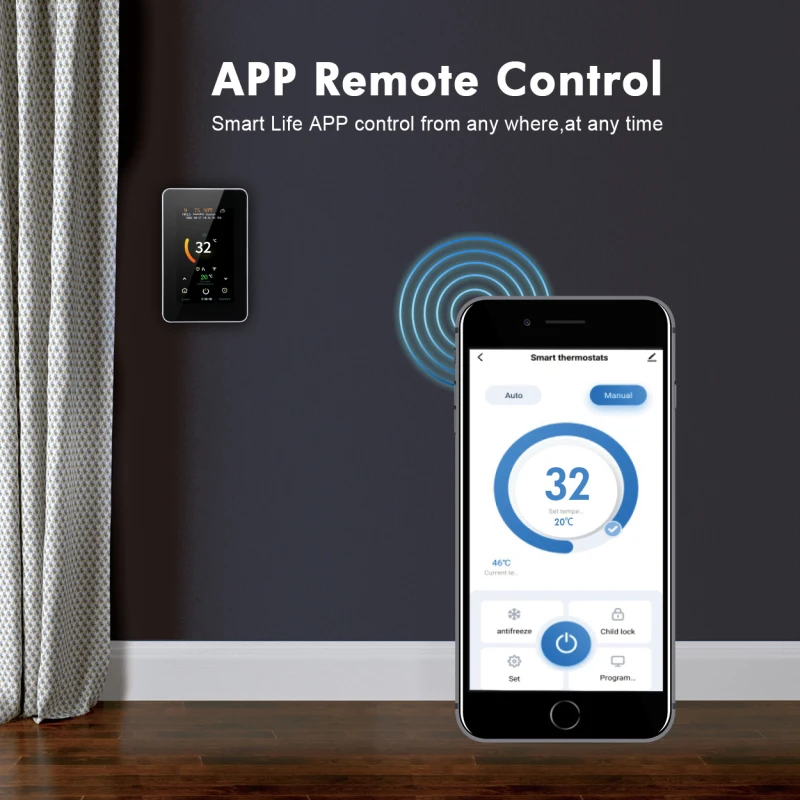 WiFi Water Gas Boiler Heating Thermostat Touchable Thermostat Smart Termostato Touch Screen PM2.5 Weather Forecast Wifi Voice
WiFi Water Gas Boiler Heating Thermostat Touchable Thermostat Smart Termostato Touch Screen PM2.5 Weather Forecast Wifi Voice