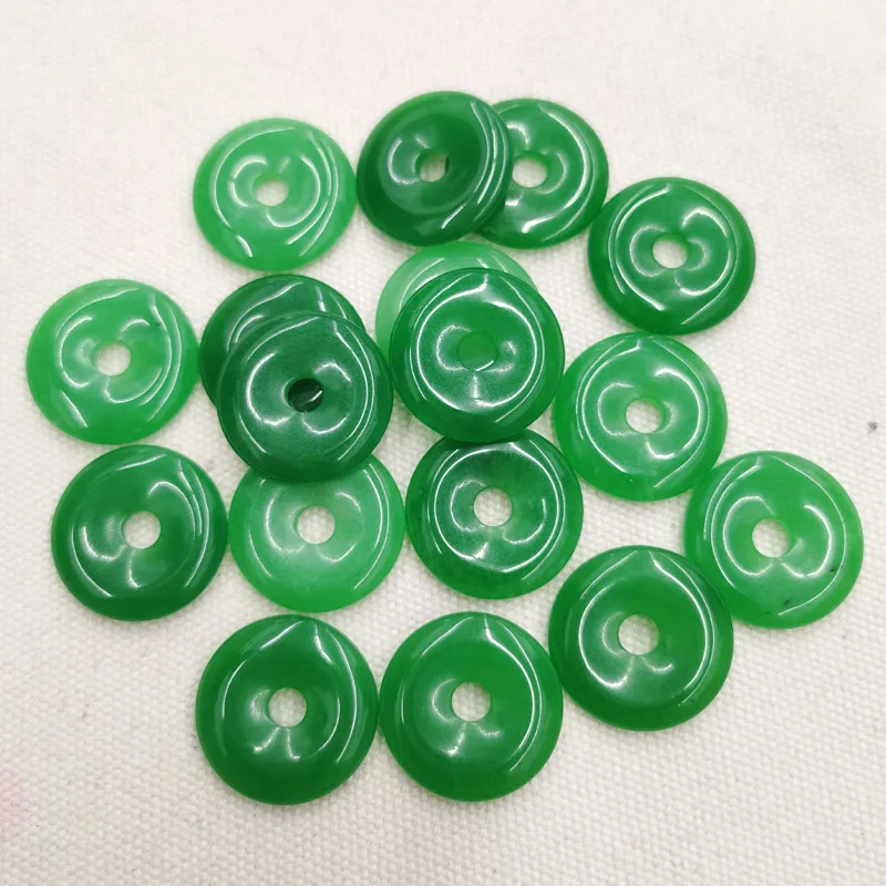 

Fashion natural stone beads 25mm Malay jade gogo donut For Jewelry Making Pendant Earring Charm accessories 10pcs free shipping