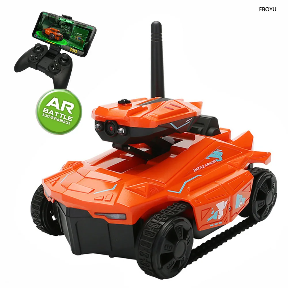 

EBOYU ATTOP YD-211S RC Tank Wifi FPV 720P HD Camera App Remote Control Tank RC Robot Spy Tank RC Car Toy Phone Controlled Robot